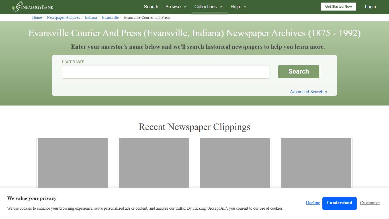 Evansville Courier and Press Archive Search GenealogyBank