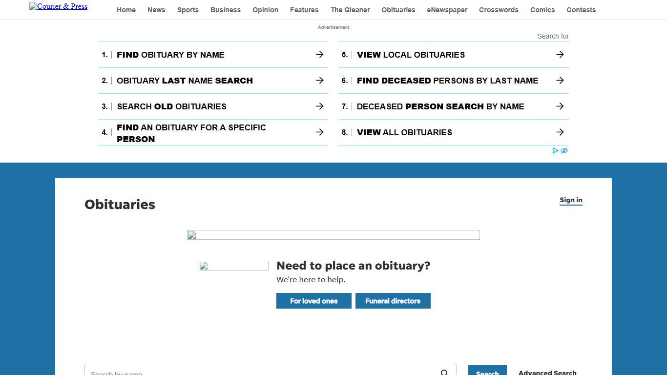 Obituaries in Evansville, IN Courier Press